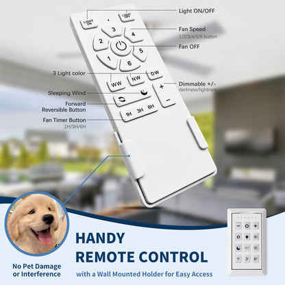 Low Profile Flush Mount Intergrated LED Ceiling Fan With Light And Reversible Quiet Motor