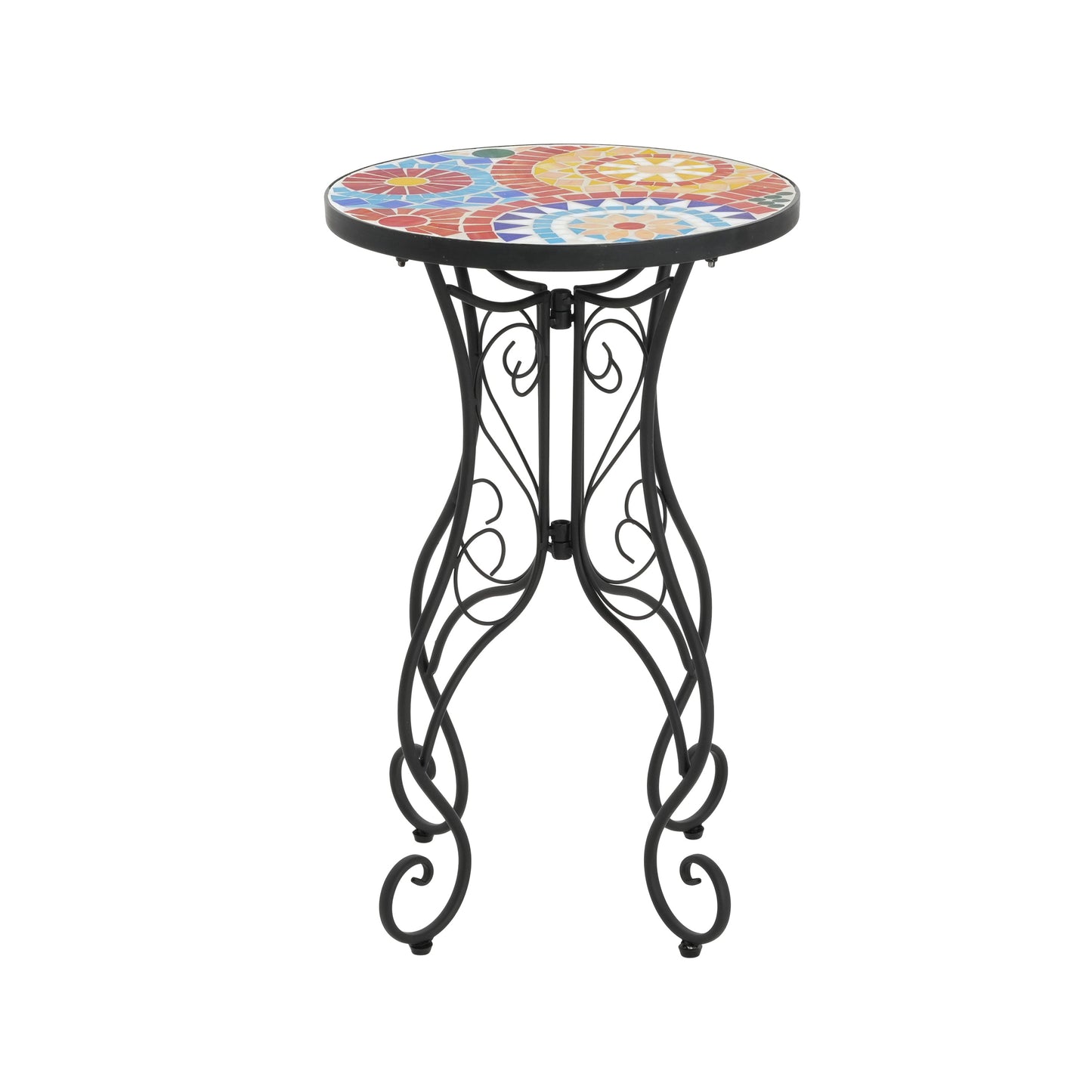 Outdoor Side Table, Colorful+Black