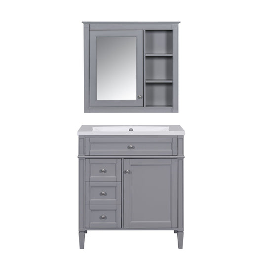 Bathroom Vanity With Medicine Cabinet and Storage