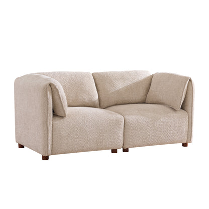 Aura 96 in. 3-Piece Boucle Modular Sectional Sofa