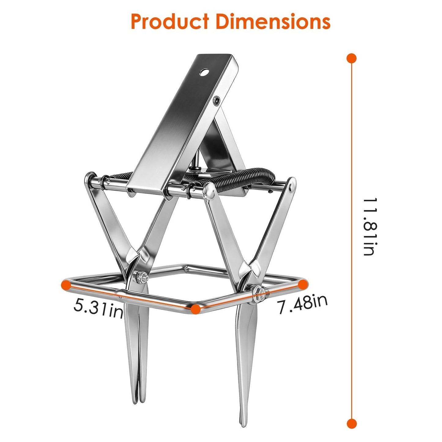 2PCS Reusable Metal Mole Traps for Lawn & Garden