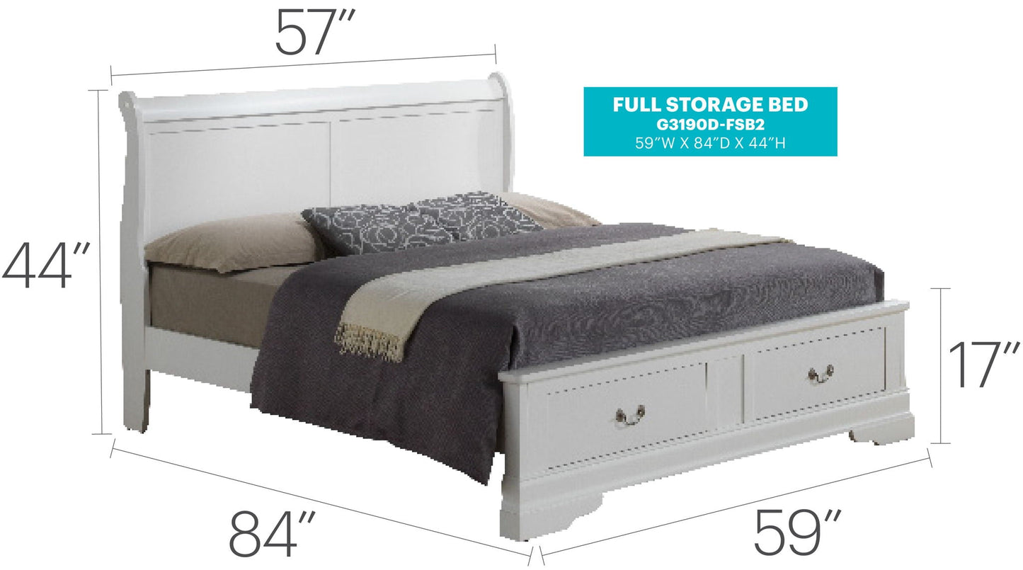 Upholstered Panel Sleigh Bed Design