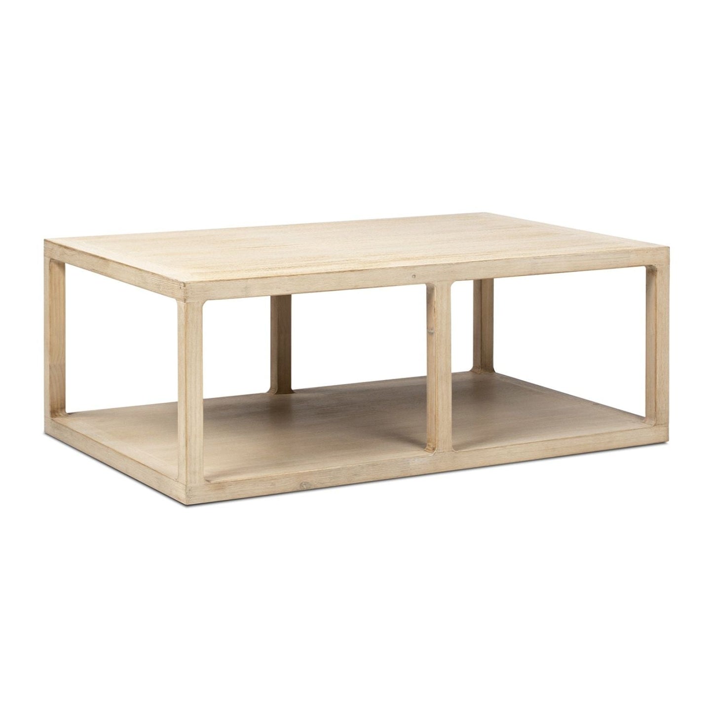 Ellis - Open Frame Coffee Table With Lower Shelf - Natural
