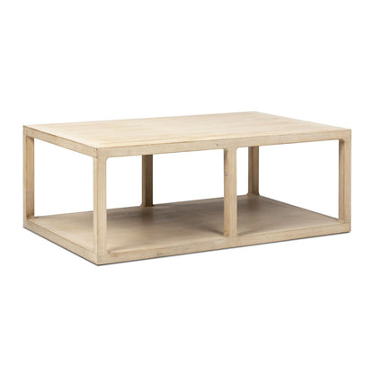 Ellis - Open Frame Coffee Table With Lower Shelf - Natural