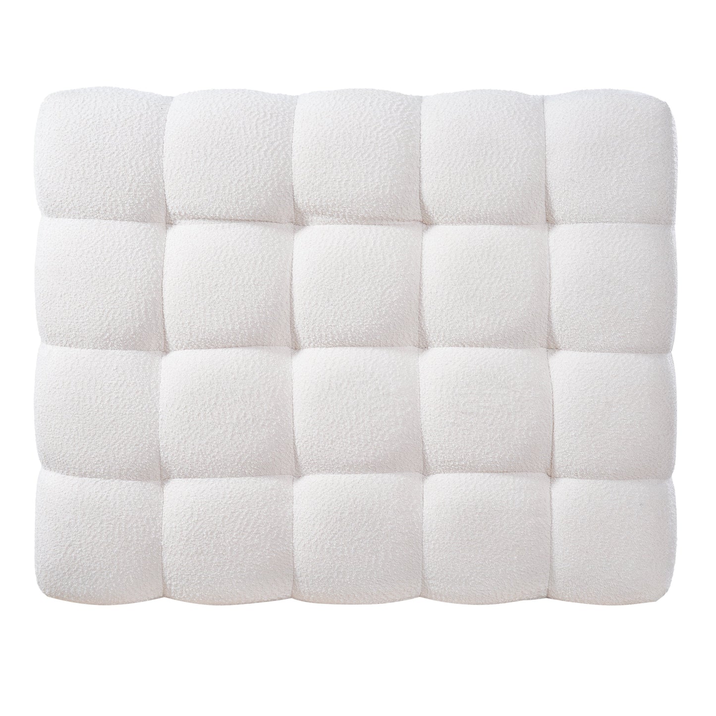 White Boucle Multipurpose Ottoman