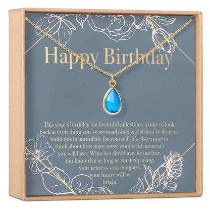 Birthday Birthstone Necklace, Multiple Styles Necklace