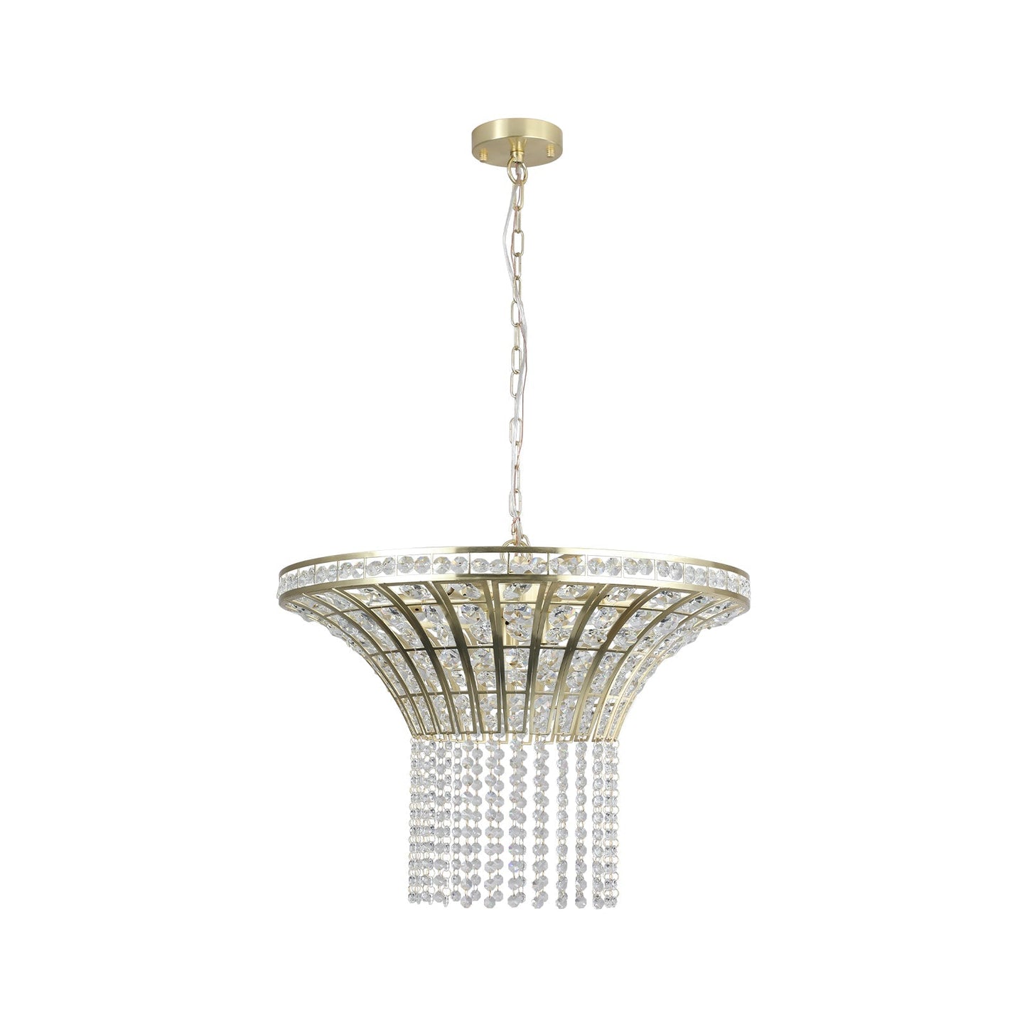 8-Light 23.6' Wide Crystal Waterfall Chandelier