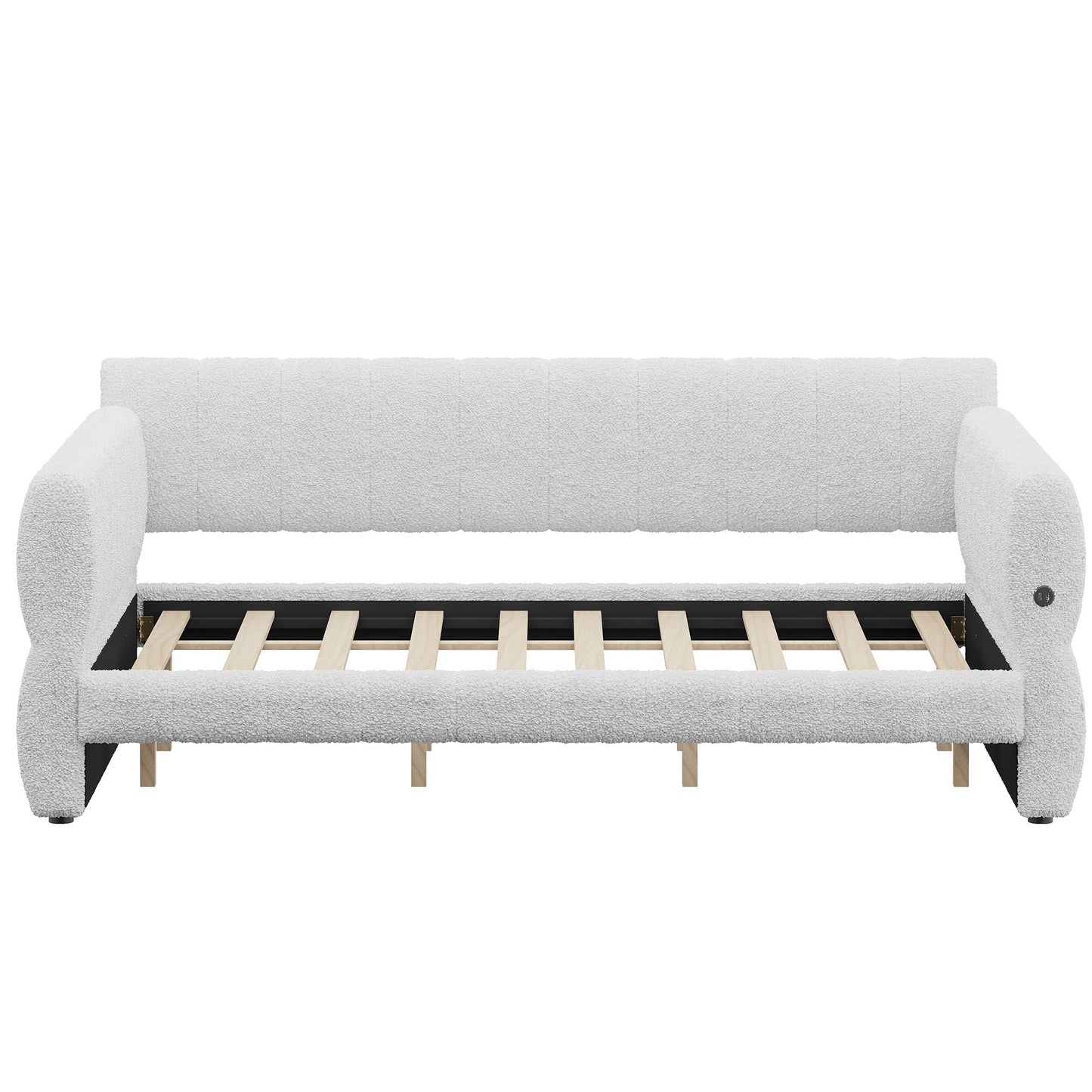Upholstered Platform Bed With USB Charging