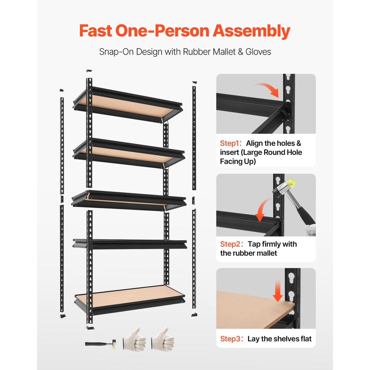 5-Tier Adjustable Storage Shelves