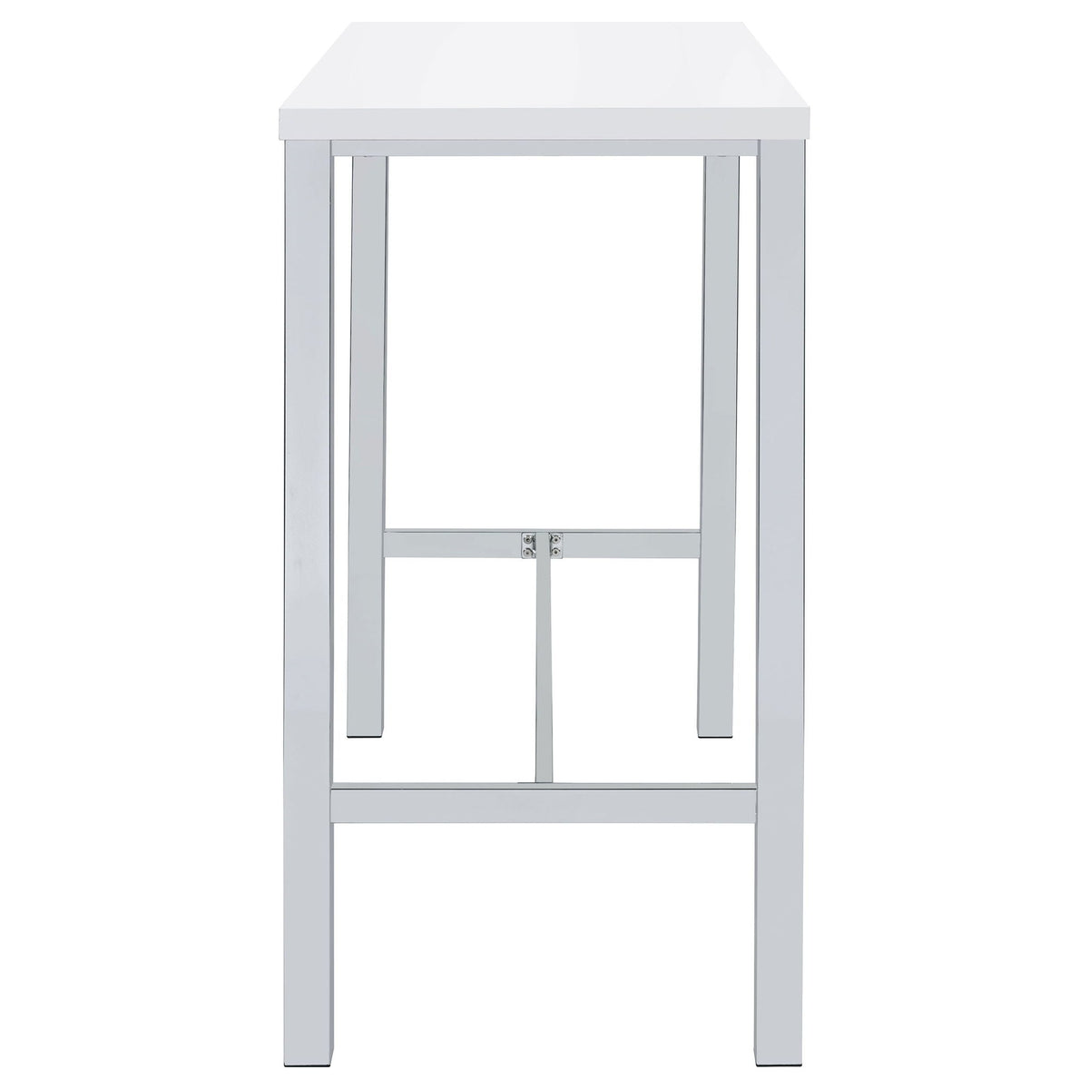 Natividad 5-piece Pub Height Bar Table Set White High Gloss