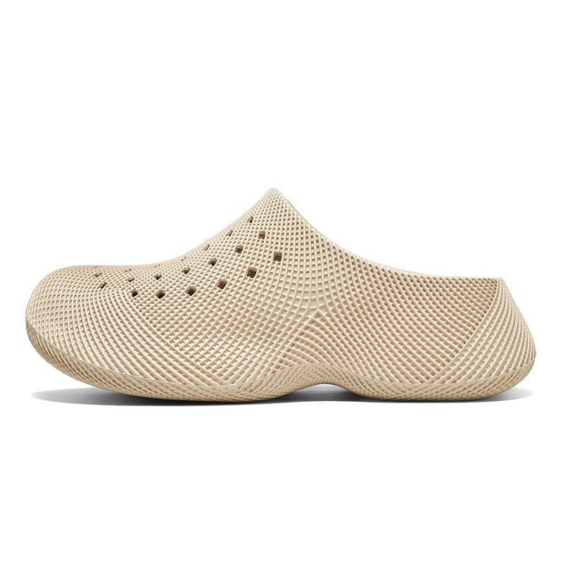 Outerwear 3D-textured Squishy-soft Closed-toe Slippers