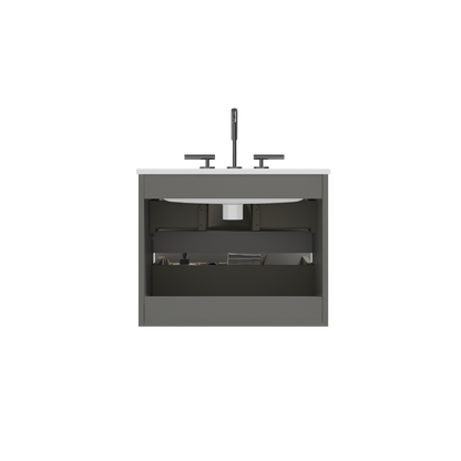 TIA 24" Wall Mount Space Grey Bathroom Vanity