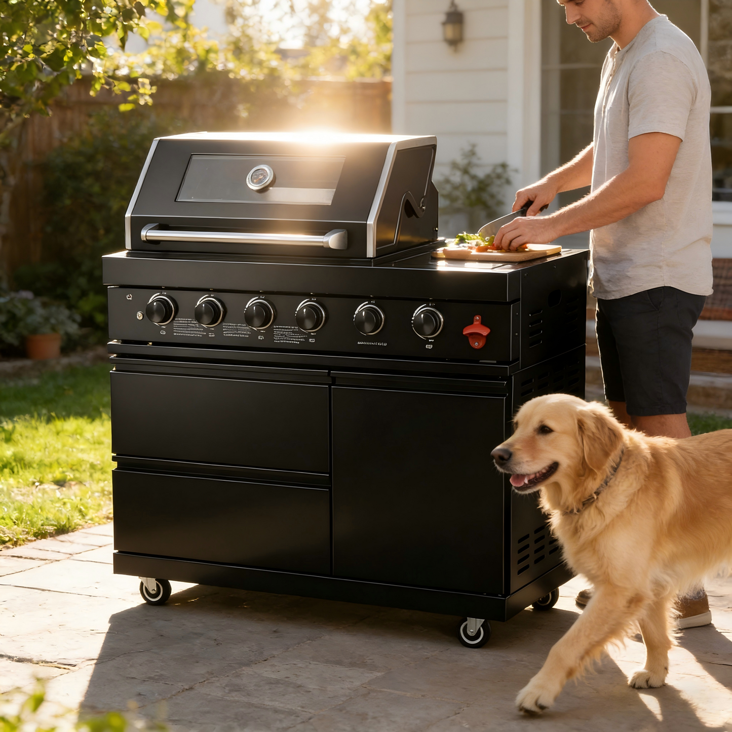 46-Inch Stainless Steel Outdoor BBQ Grill