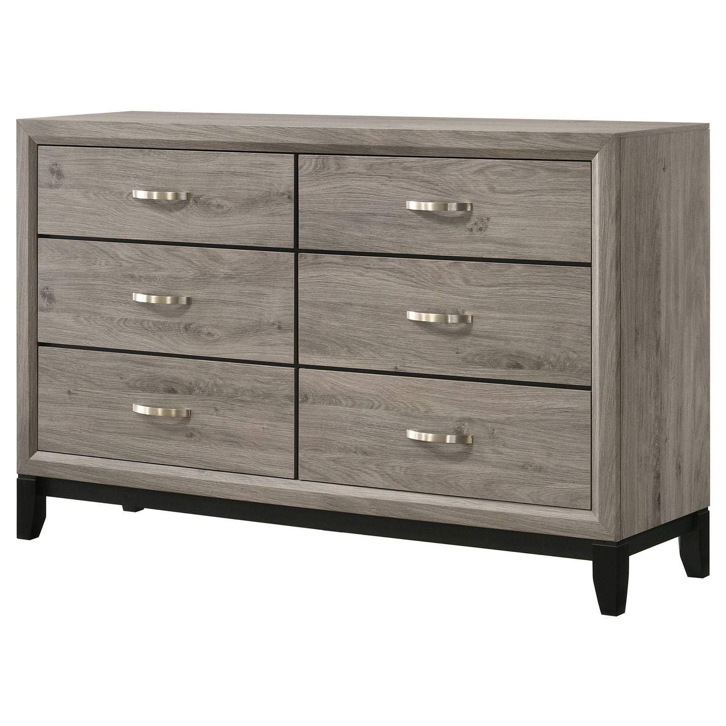 Valen 6-drawer Bedroom Dresser Cabinet Light Taupe