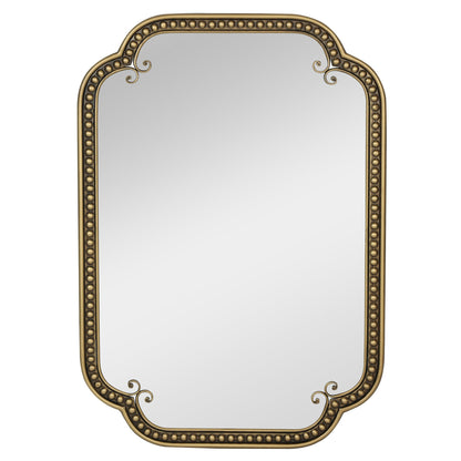 Gold Irregular Beaded Metal Framed Wall Mirror - Large