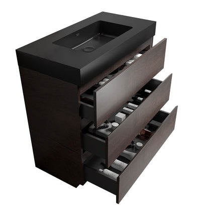 Alice - Bathroom Vanity With Large Storage, Freestanding