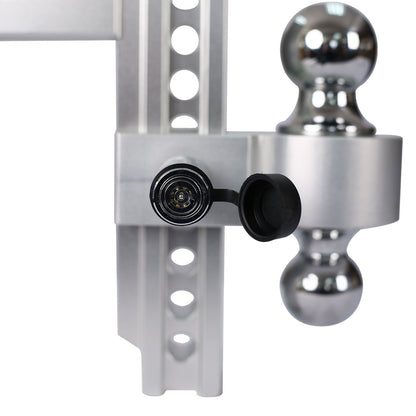 Alu - Adjustable Trailer Drop Hitch 2" Receiver 8" Adjustable - Silver