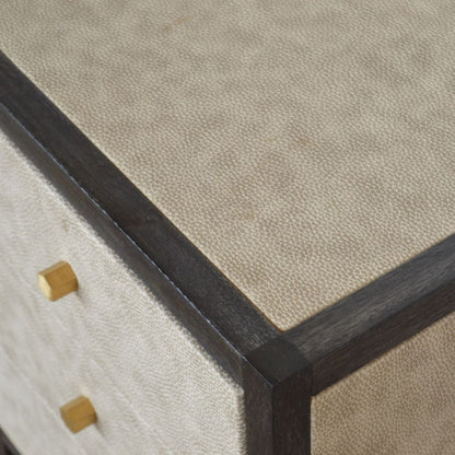 Nightstand, 3 Drawer - Black