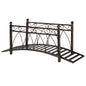 Outsunny Metal Arch Zen Garden Bridge
