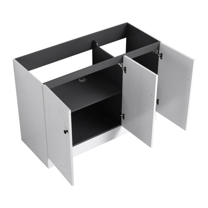 Contemporary Freestanding Bathroom Vanity With Resin Sink & Soft-Close Cabinet Doors