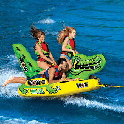 WOW Watersports Big Al 1 to 4 Person Towable with Saddle Seats and Deck Area