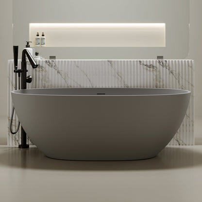 67" Freestanding Bathtub with Pop-up Drain