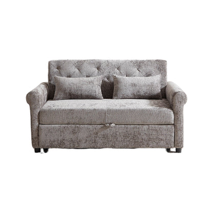Loveseat Sofa Bed, Pull - Out Couch Sleeper & 2 Pillows
