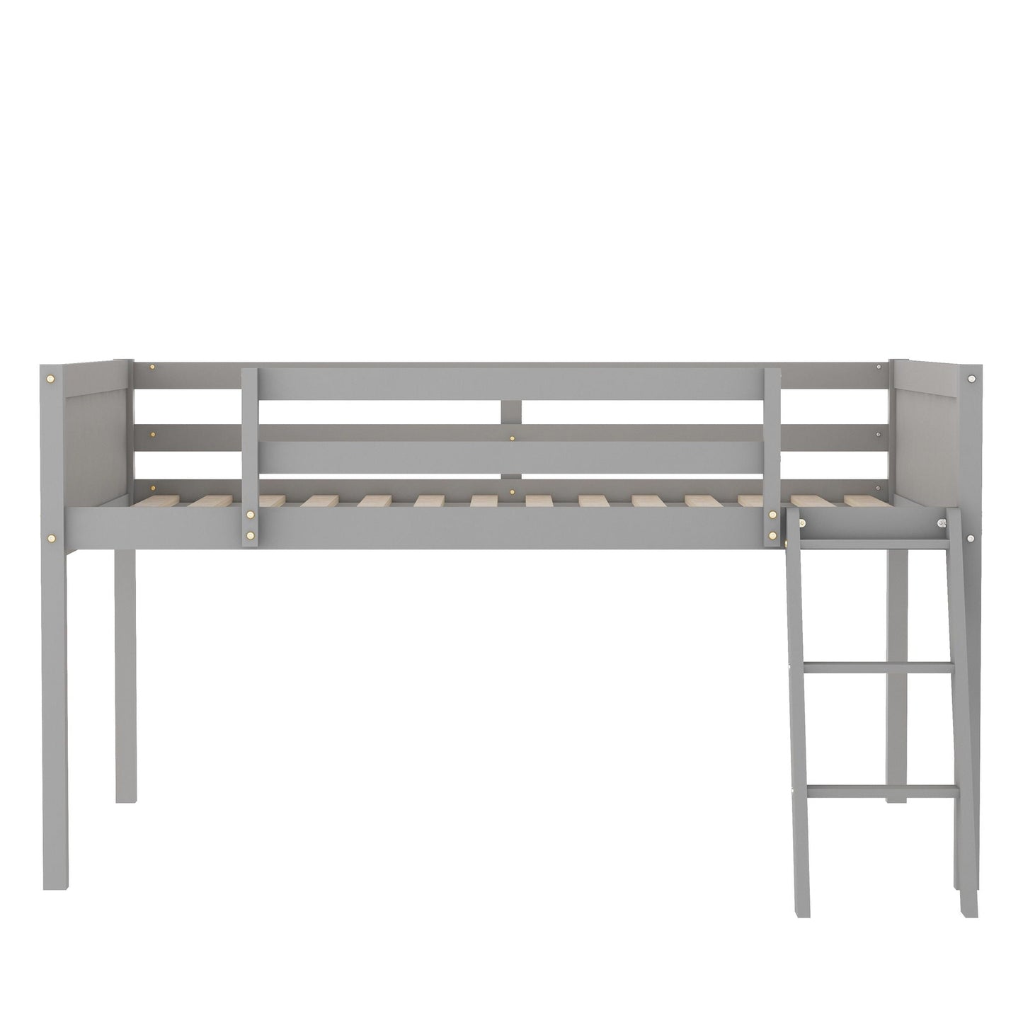 Low Loft Bed With Adjustable Ladder