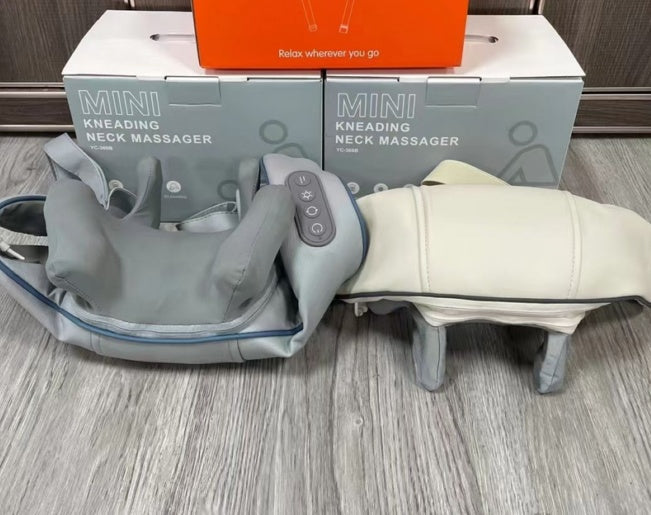 ZenRelief Slate Grey Trapezius & Neck Massager with Heat | Rechargeable Deep Tissue Shiatsu Back Massage for Cervical Pain Relief