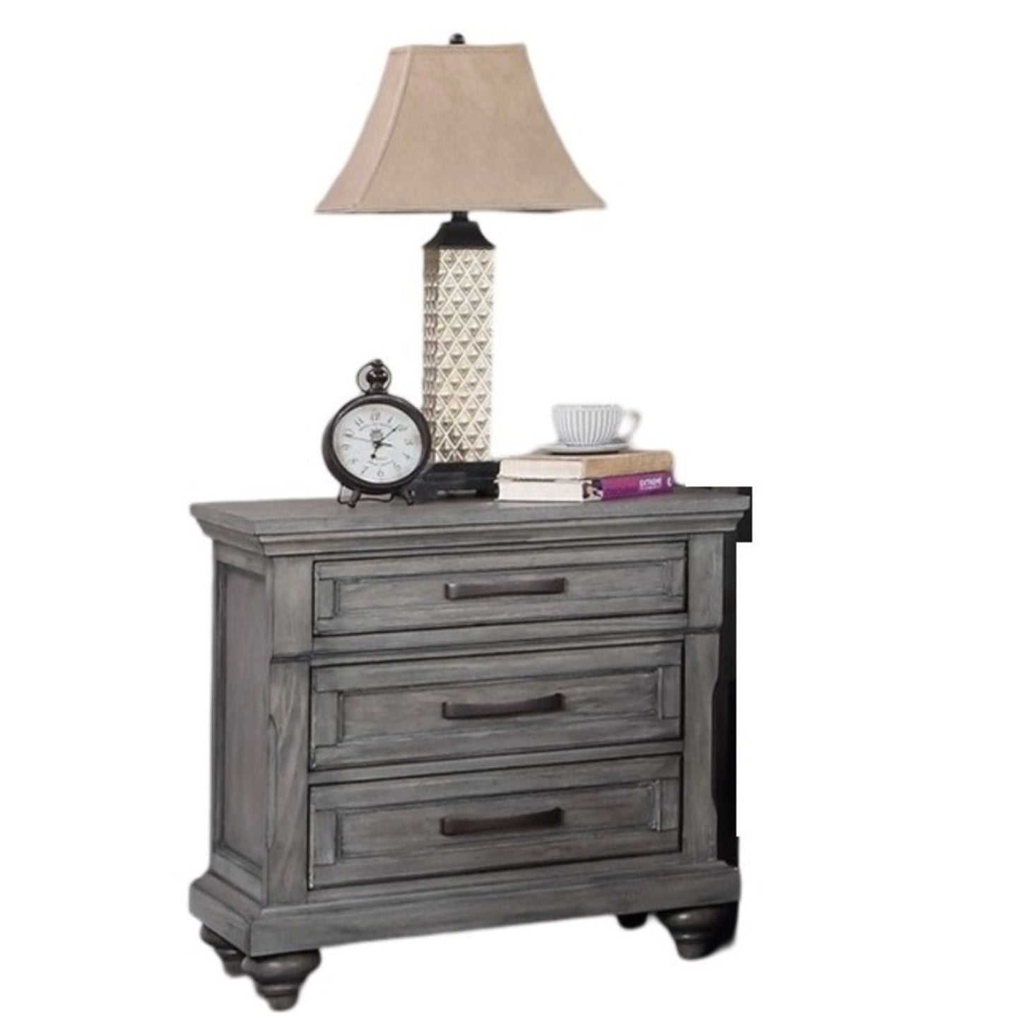3 Piece Bedroom Set, Bed With 2 Nightstands