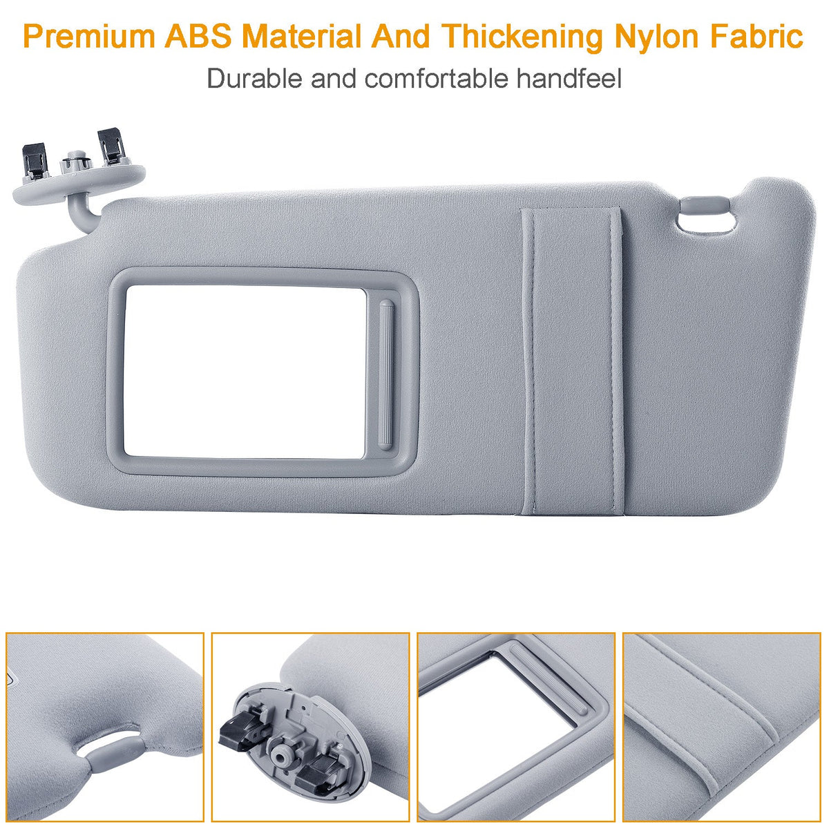 Auto Sun Visor Left Driver Side Car Sun Visor Fits 2007-2011 Toyota Camry without Sunroof Vanity Light