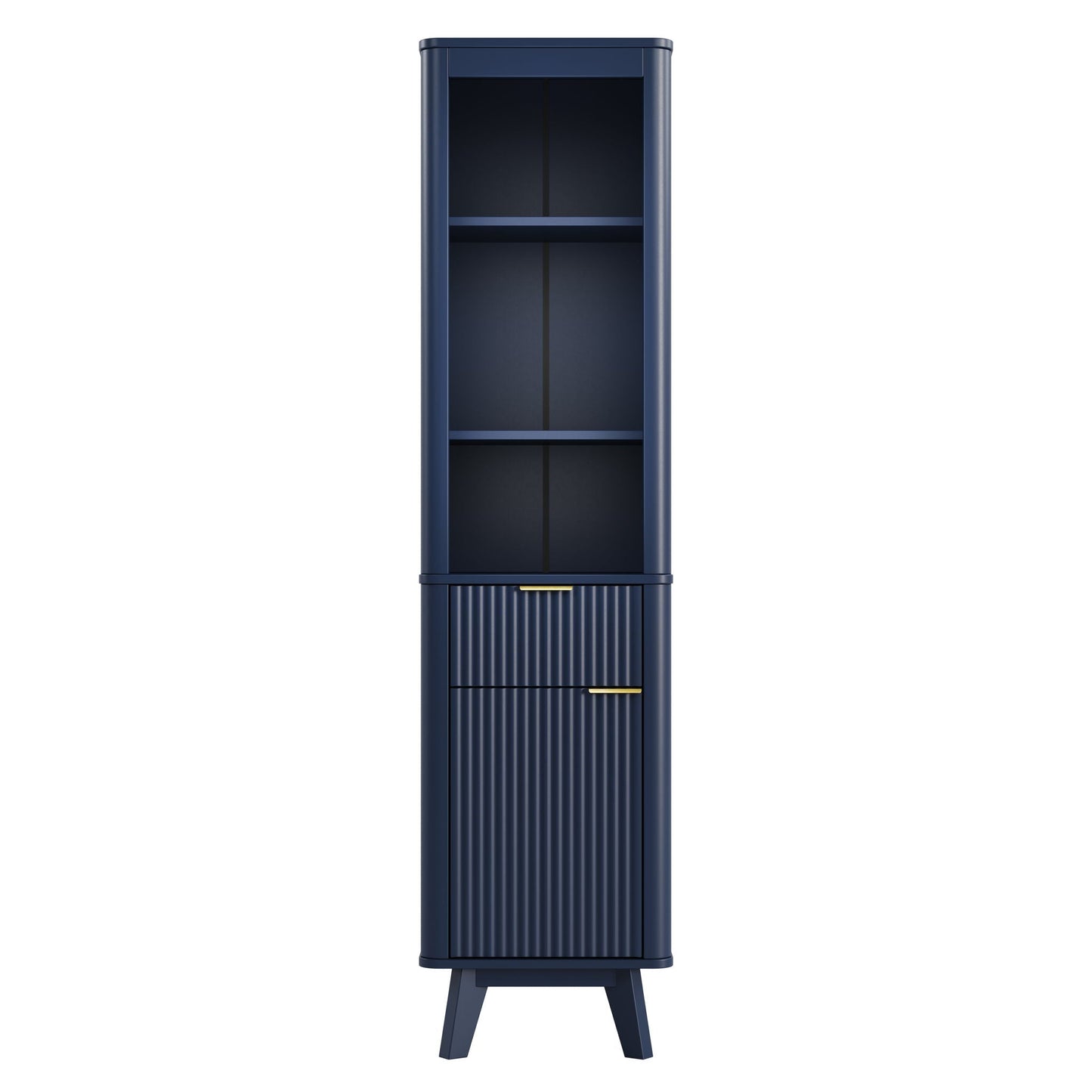 Tall Bathroom Storage Cabinet With Adjustable Shelves And 1 Drawer & Door