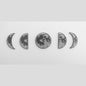 Moon Phases Enamel Pin Set of 5