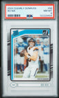 Graded 2024 Panini Clearly Donruss Bo Nix #56 Rookie RC Football Card PSA 8 Near Mint