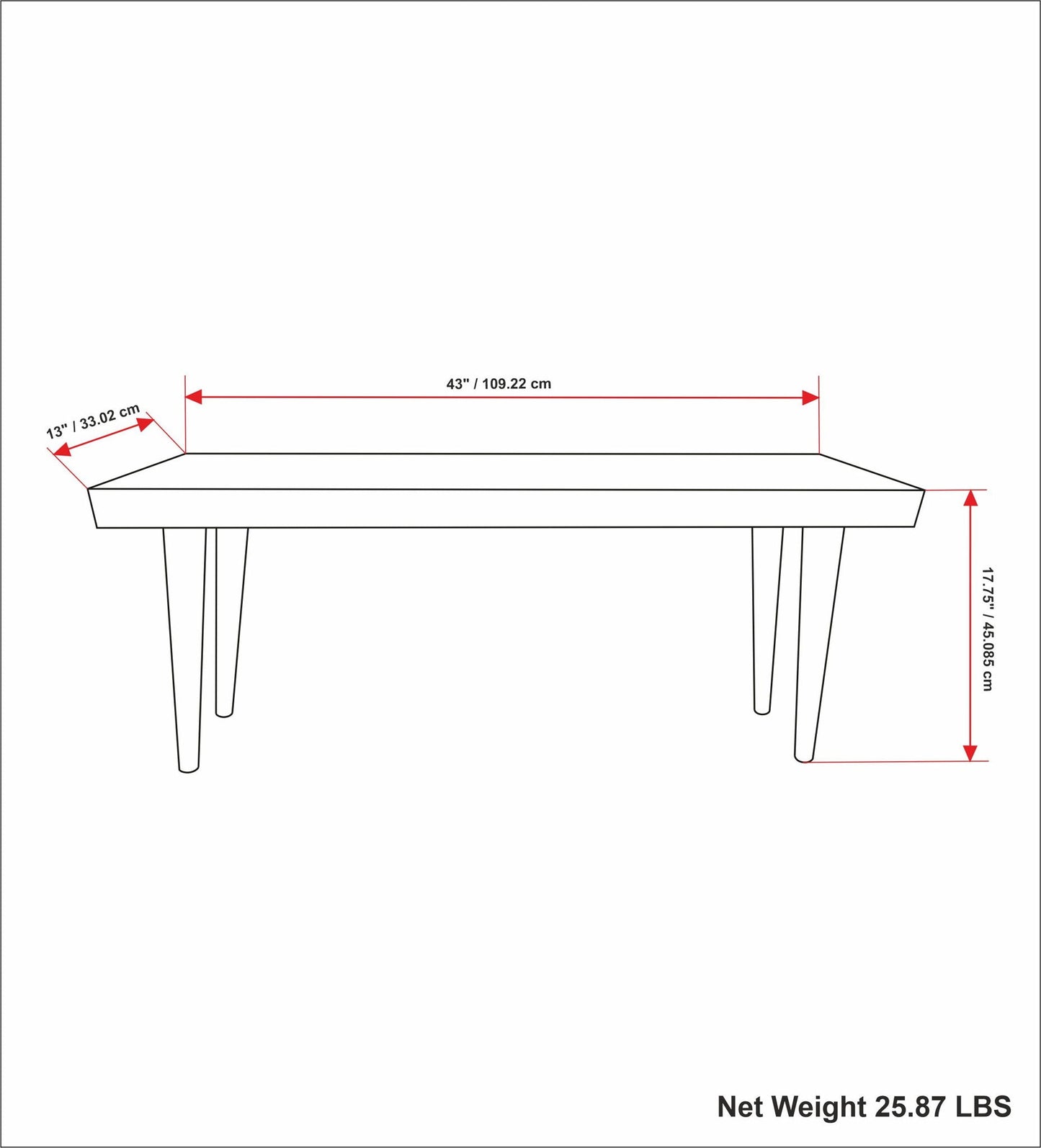 Durham - Bench - Distressed Natural