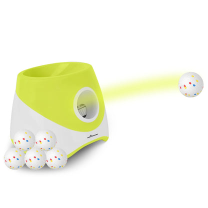 Automatic Dog Ball Launcher Rechargeable Interactive Pet Ball Thrower for Small Medium Dogs Interactive Dog Fetch Toy with 3 Adjustable Distance Setti