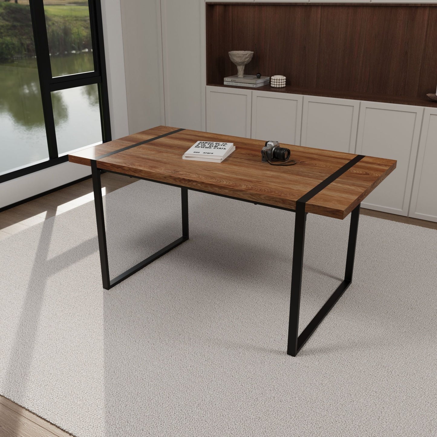 Rectangular Dining Table, 4 - 6 Person Capacity - Wood
