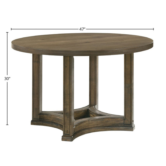 Parfield 5 Pieces Round Dining Room Set - Light Brown / Oak