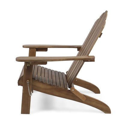 Aurascape Outdoor Acacia Wood Foldable Adirondack Chair