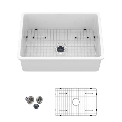 Rectangular Deep Single Bowl Kitchen Sink With Dual Mount Installation