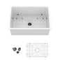 Rectangular Deep Single Bowl Kitchen Sink With Dual Mount Installation
