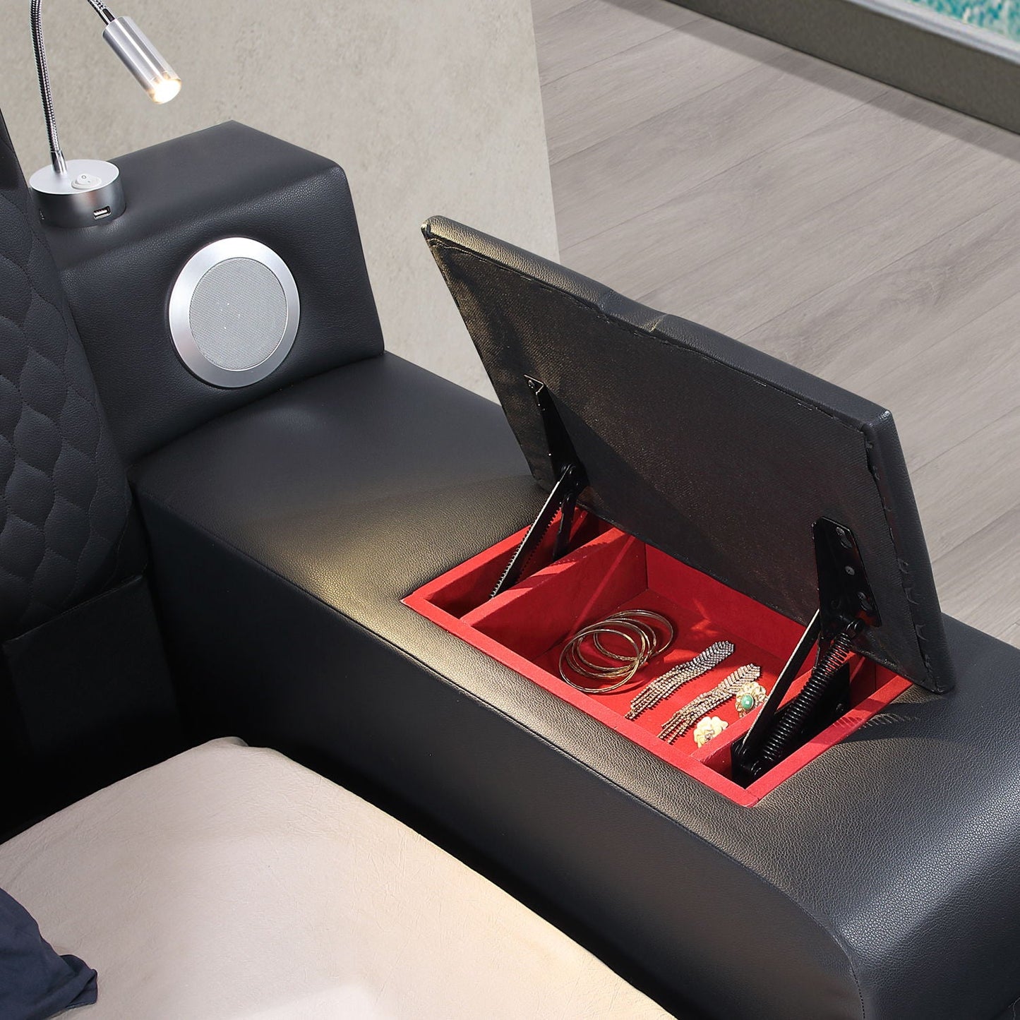 Zoya - Smart Multifunctional Bed, Built In Bluetooth Speakers, USB Charging