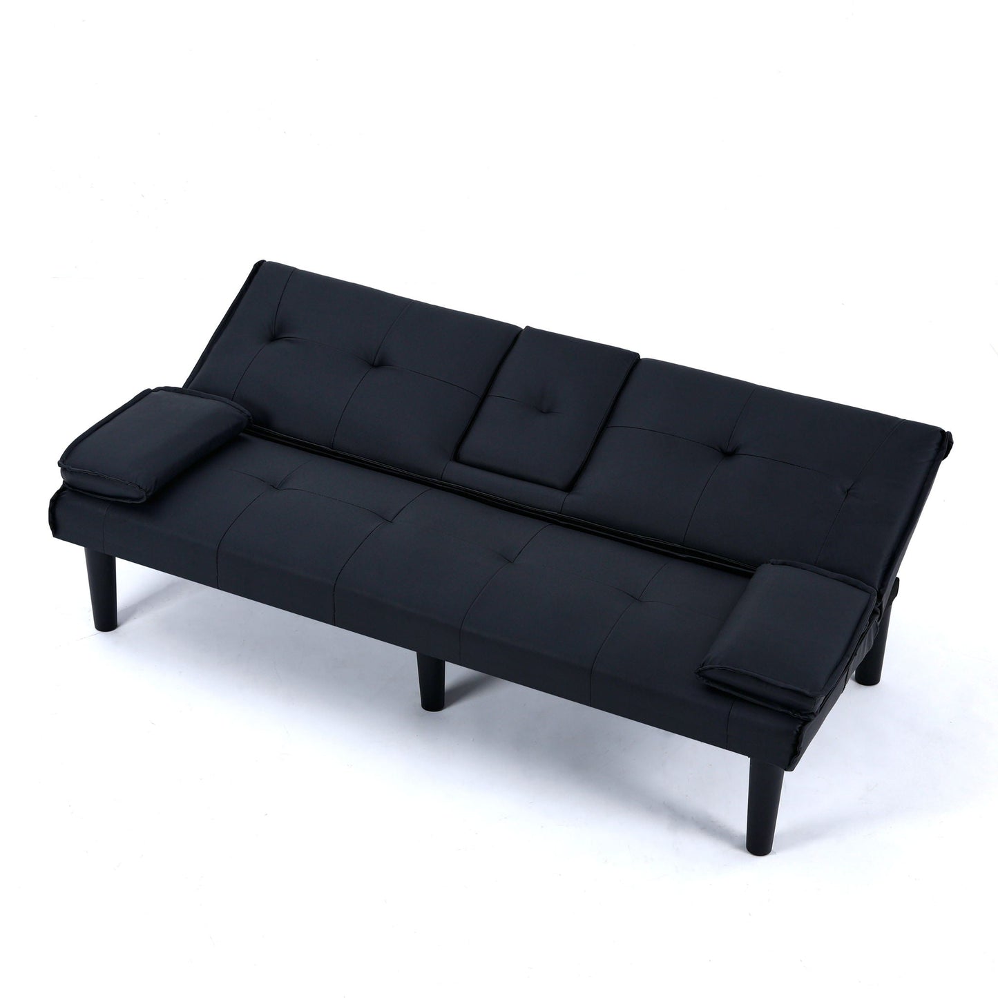 Sofa Bed With Foldable Design And Cup Holder