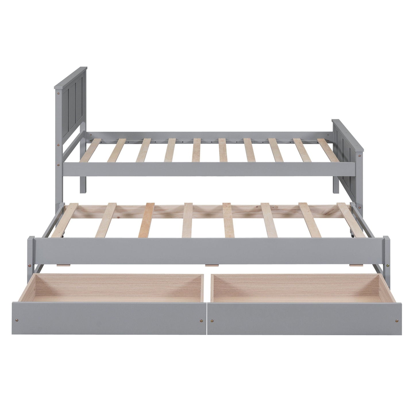 Platform Bed With Trundle And Drawers