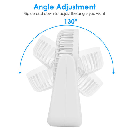6.5in Desk Fan USB Powered 2 Speeds Table Cooling Fan Tilt Quiet Desktop Fan for Bedroom Office