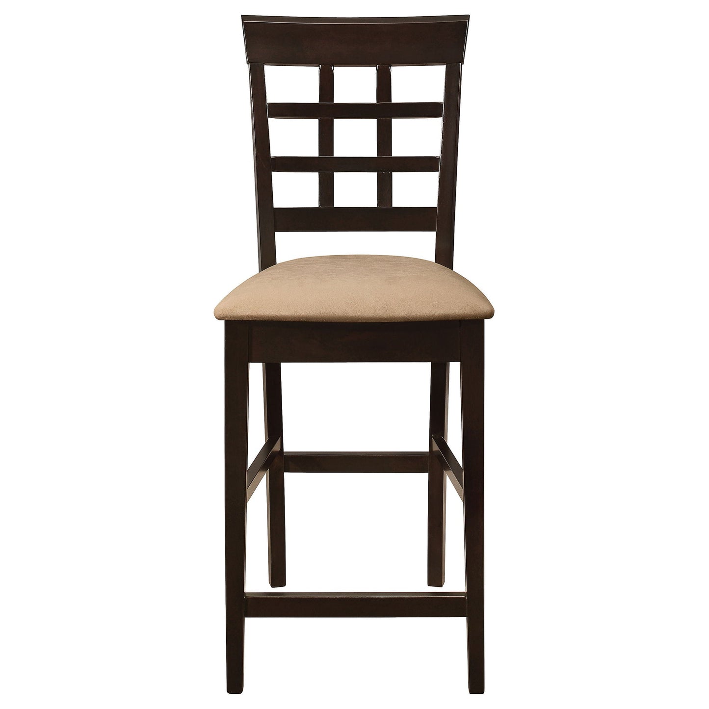 Upholstered Counter Height Stools (Set of 2) - Brown / Beige
