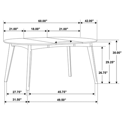 Thomson - Oval Dining Table With Removable Leaf - Walnut