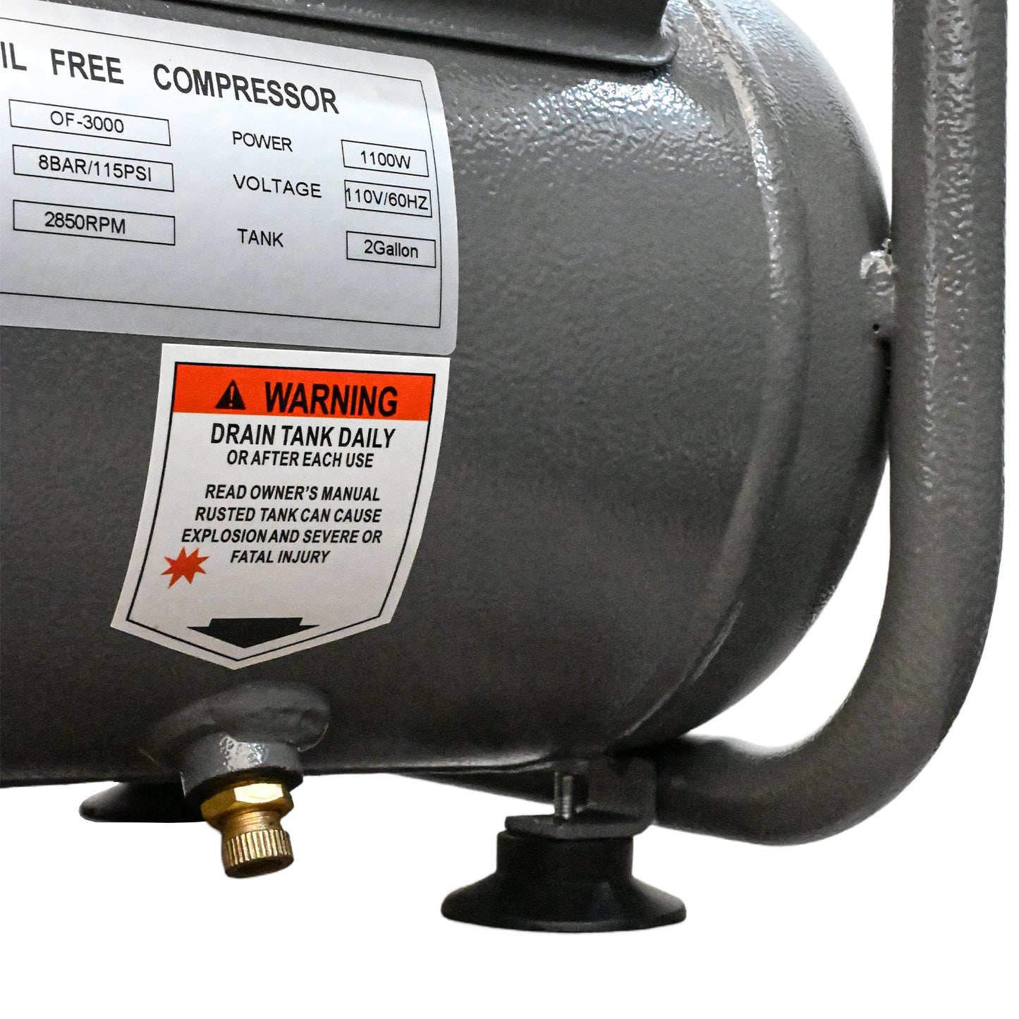 Oil Free Air Compressor with Quiet Low Noise and Portable Design