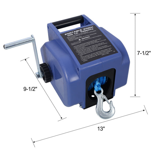 Reversible 12V Electric Trailer Winch for Boats up to 6000 lbs