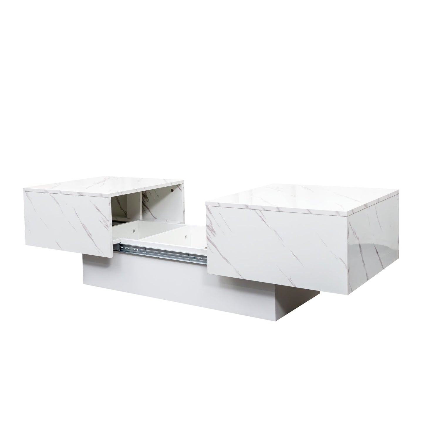 Coffee Table with Sliding Tabletop and Hidden Storage